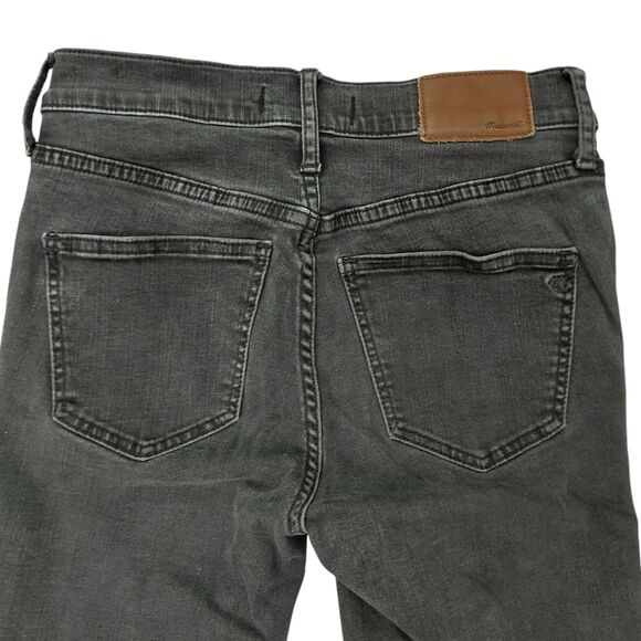 Madewell 9" High Riser Skinny Skinny Jeans Womens 25 Black Stretch Raw Hem - Picture 8 of 12